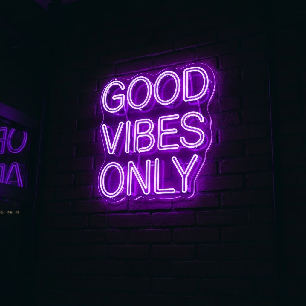 Good Vibes Only neon sign