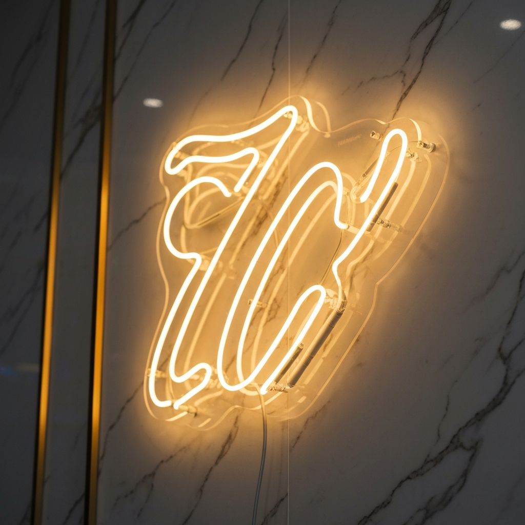 Custom business logo neon sign